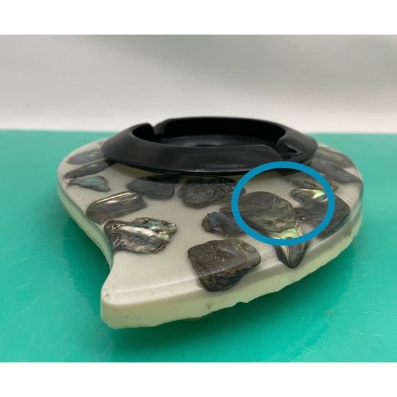 Vintage ashtray, lucite abalone ashtray, tear drop - Picture 3 of 10